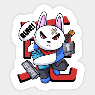 usagi run Sticker